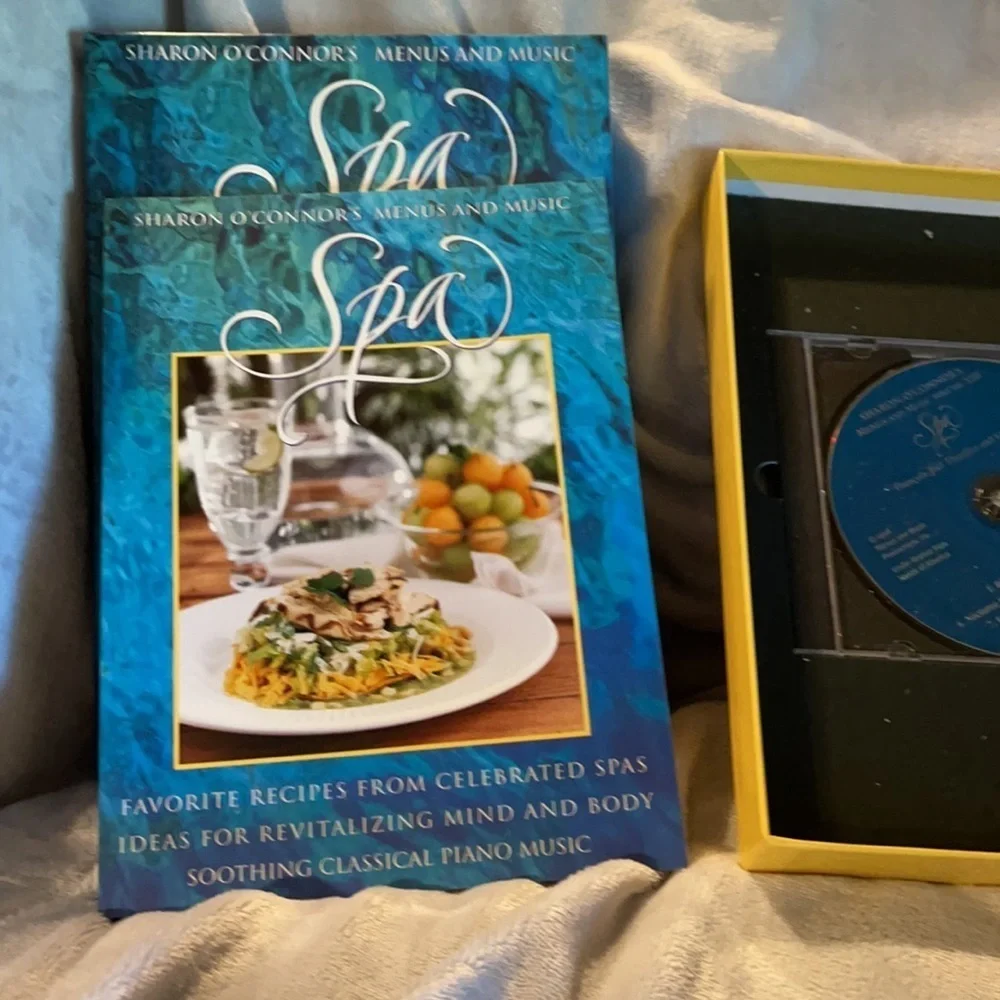 “Spa” cookbook, relaxing CD all in a box